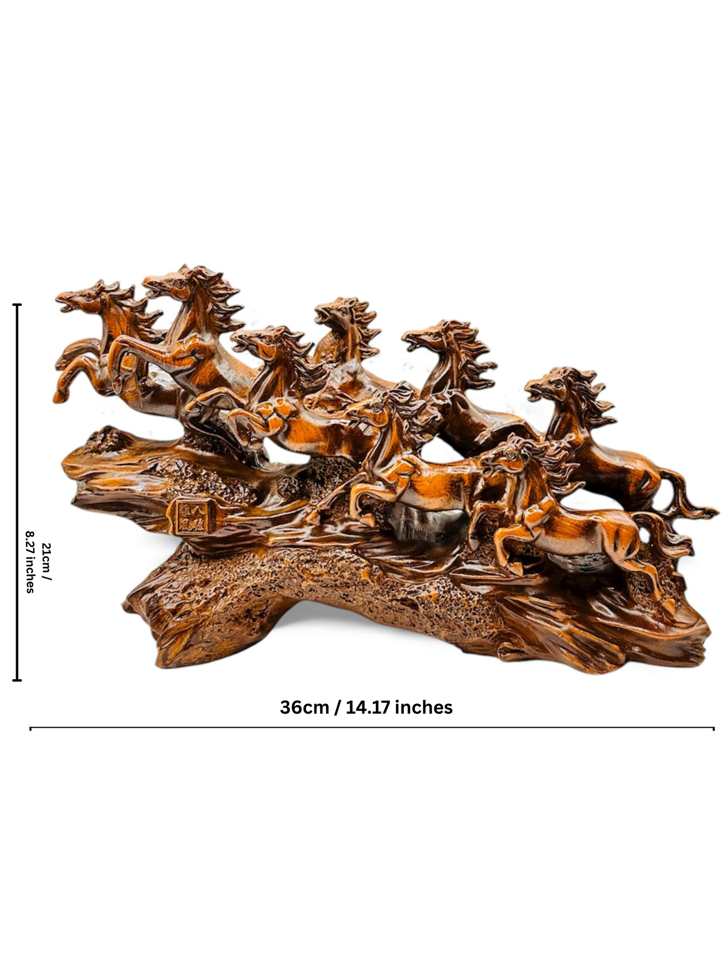 Elegant Resin Horse Sculpture – 36 cm Dynamic Figurine for Home & Office Décor, Decorative Centerpiece | Nestora Arts