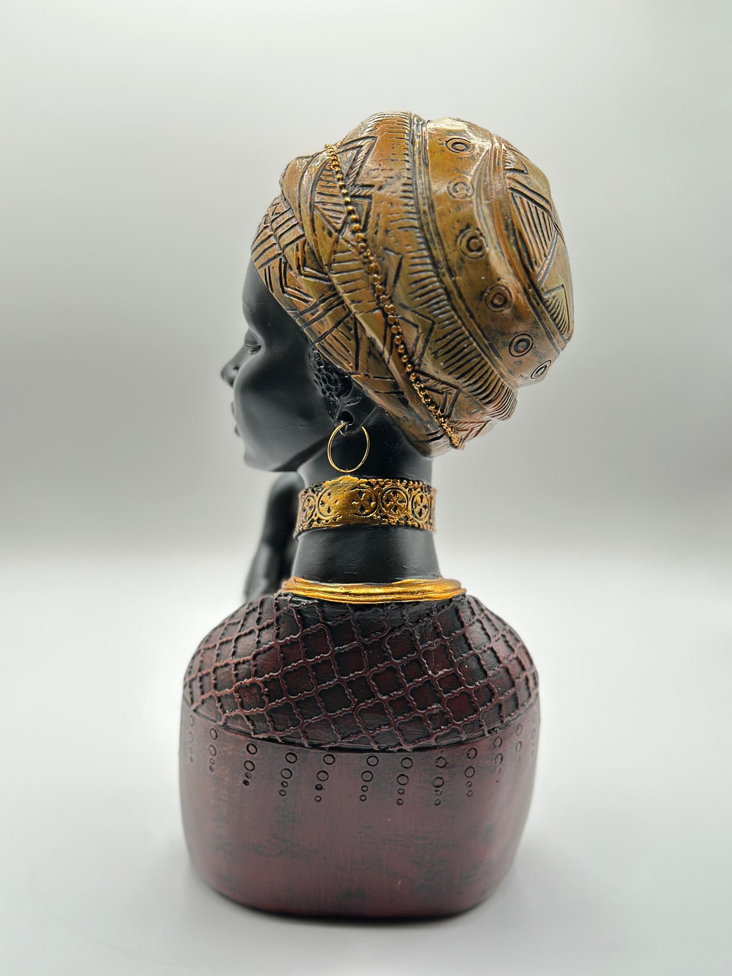 African Mother & Children Figurine – 22 cm Hand-Painted Resin Sculpture for Cultural Home Décor & Mother’s Day Gift | Nestora Arts