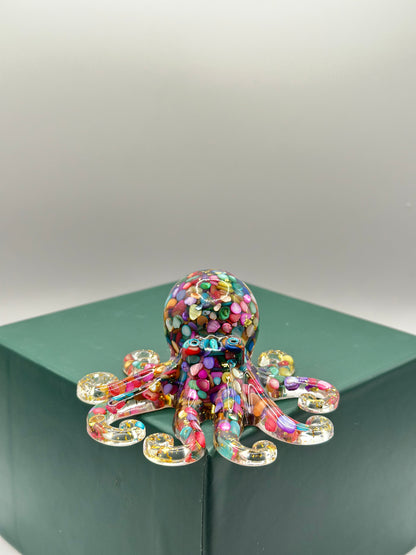 Crystal Resin Octopus Figurine – 10 cm Marine Art Sculpture for Home Décor, Aquarium & Unique Gifts | Nestora Arts