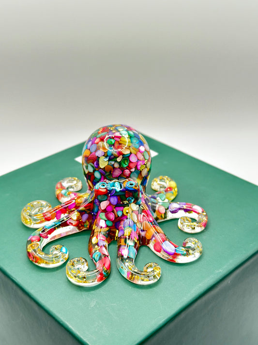 Crystal Resin Octopus Figurine – 10 cm Marine Art Sculpture for Home Décor, Aquarium & Unique Gifts | Nestora Arts