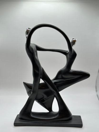 Resin Dancing Couple Sculpture – 27 cm 3D Art Figurine for Romantic Home & Office Décor | Nestora Arts