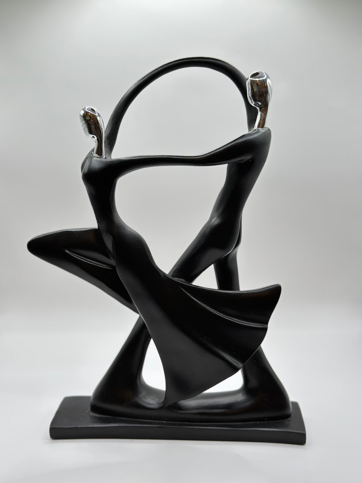 Resin Dancing Couple Sculpture – 27 cm 3D Art Figurine for Romantic Home & Office Décor | Nestora Arts