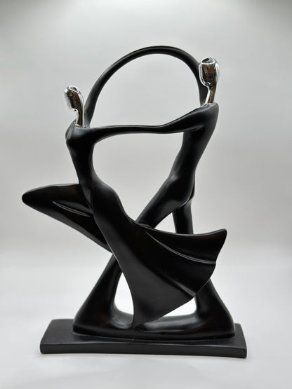 Resin Dancing Couple Sculpture – 27 cm 3D Art Figurine for Romantic Home & Office Décor | Nestora Arts