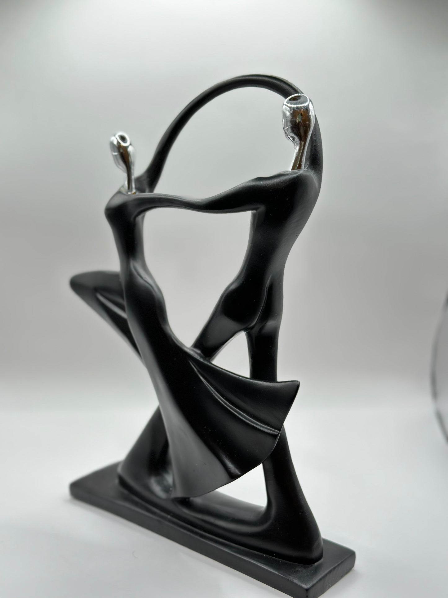 Resin Dancing Couple Sculpture – 27 cm 3D Art Figurine for Romantic Home & Office Décor | Nestora Arts