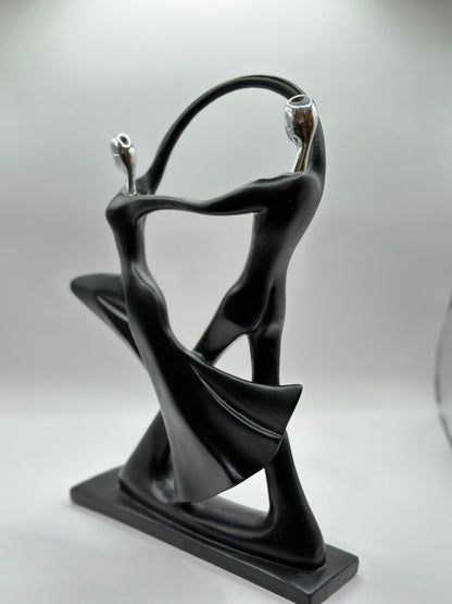Resin Dancing Couple Sculpture – 27 cm 3D Art Figurine for Romantic Home & Office Décor | Nestora Arts