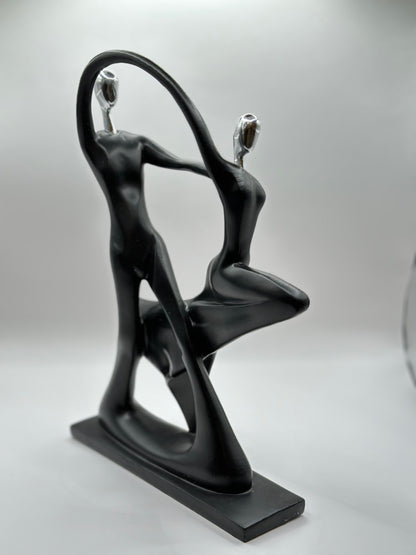 Resin Dancing Couple Sculpture – 27 cm 3D Art Figurine for Romantic Home & Office Décor | Nestora Arts