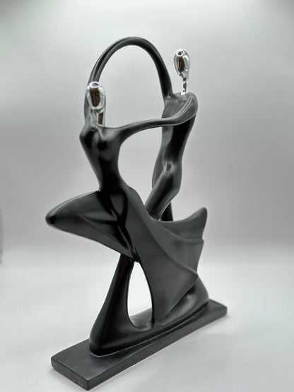 Resin Dancing Couple Sculpture – 27 cm 3D Art Figurine for Romantic Home & Office Décor | Nestora Arts