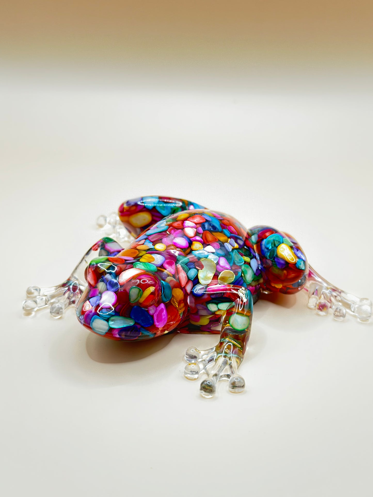 Handcrafted Solid Crystal Resin Frog – 10 cm Luxury Art Figurine for Home Décor & Unique Gift | Nestora Arts