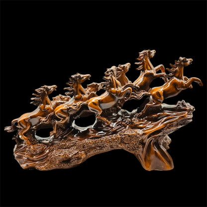 Elegant Resin Horse Sculpture – 36 cm Dynamic Figurine for Home & Office Décor, Decorative Centerpiece | Nestora Arts