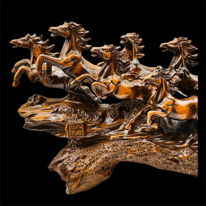 Elegant Resin Horse Sculpture – 36 cm Dynamic Figurine for Home & Office Décor, Decorative Centerpiece | Nestora Arts