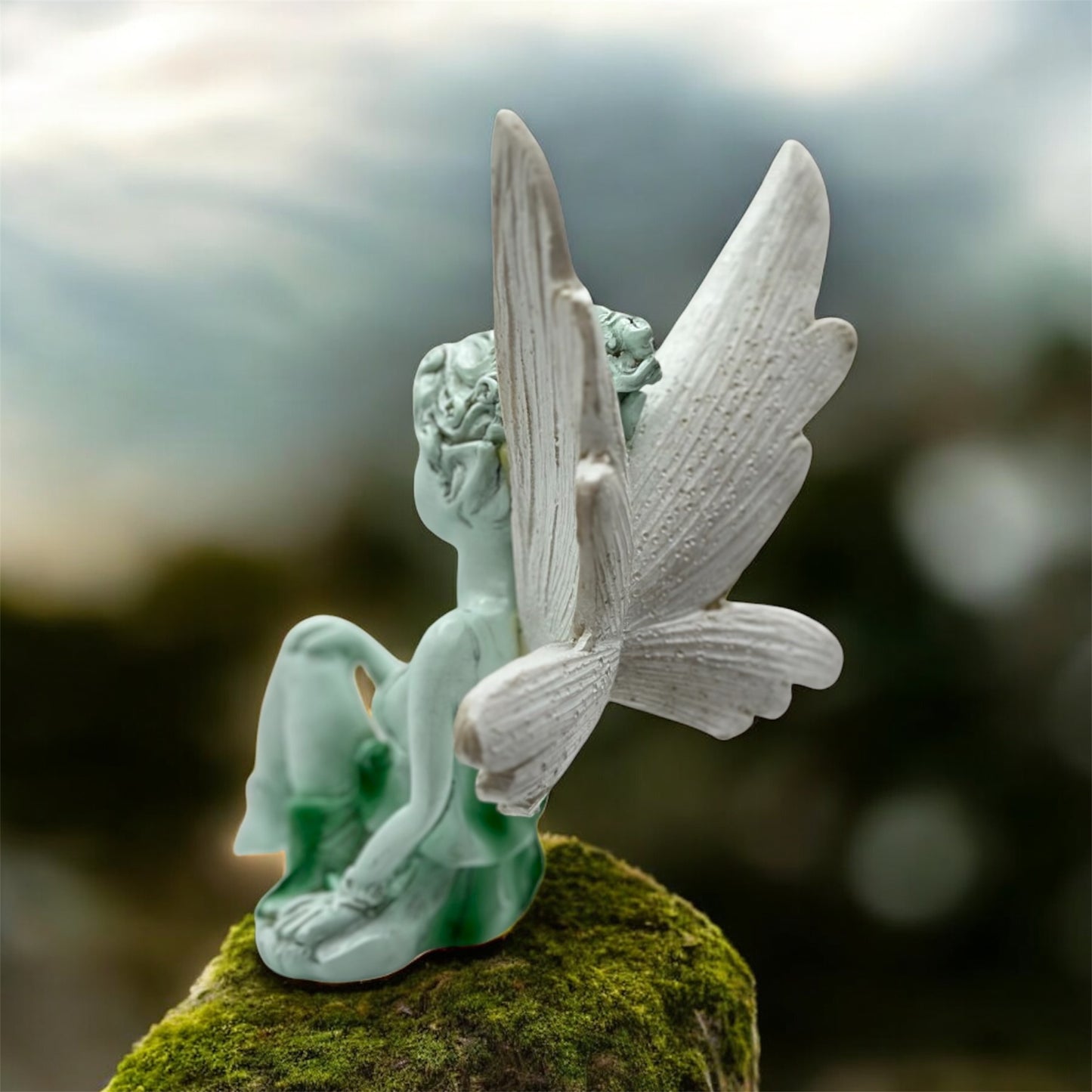 Flower Fairy Resin Ornament – 18 cm Angel Statue for Home, Garden & Christmas Décor | Nestora Arts