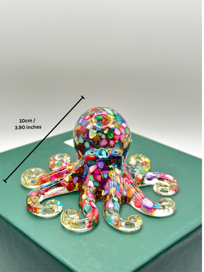 Crystal Resin Octopus Figurine – 10 cm Marine Art Sculpture for Home Décor, Aquarium & Unique Gifts | Nestora Arts